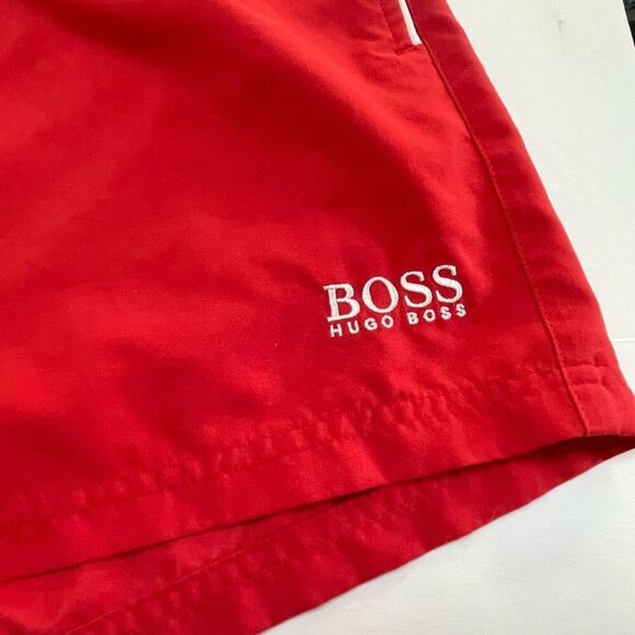 Hugo Boss Men’s Swim Trunks Red Size Large - Picture 4 of 9